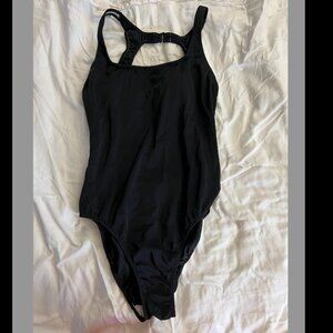 NWOT Venus One-Piece Bathing Suit, 14, Black